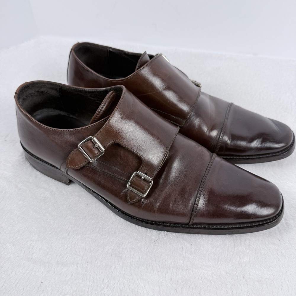 To Boot New York Adam Derrick Brown Leather Double Monk Strap Shoes Men's 9.5 - Picture 6 of 9